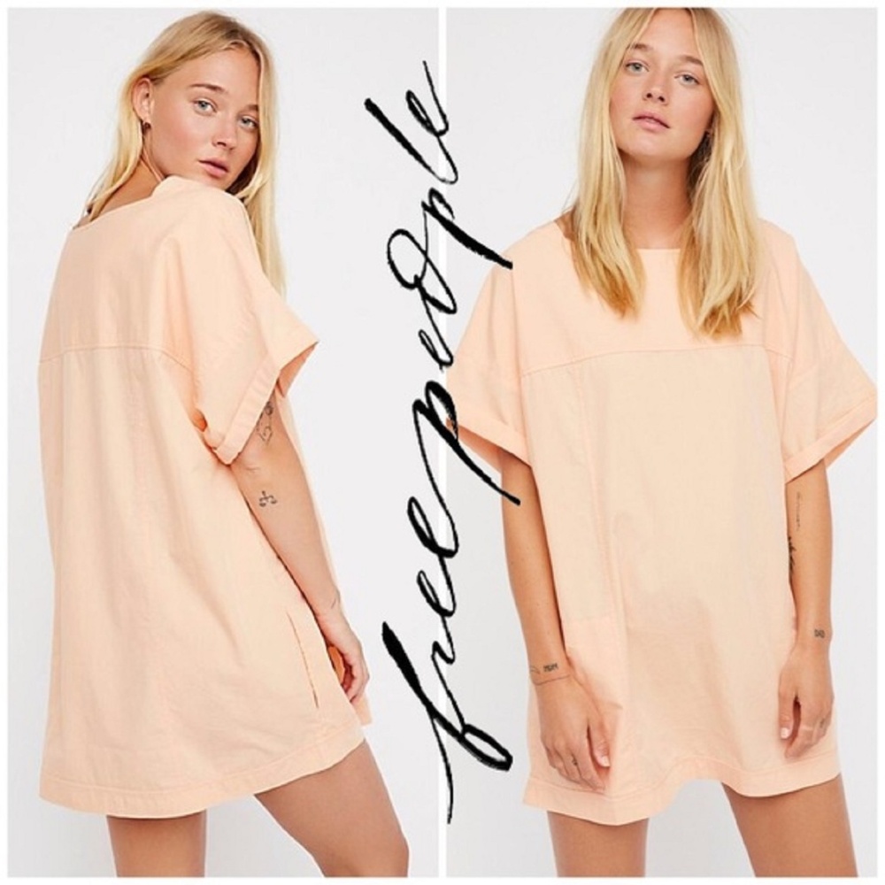 Free People Throw It On Tunic Peach S